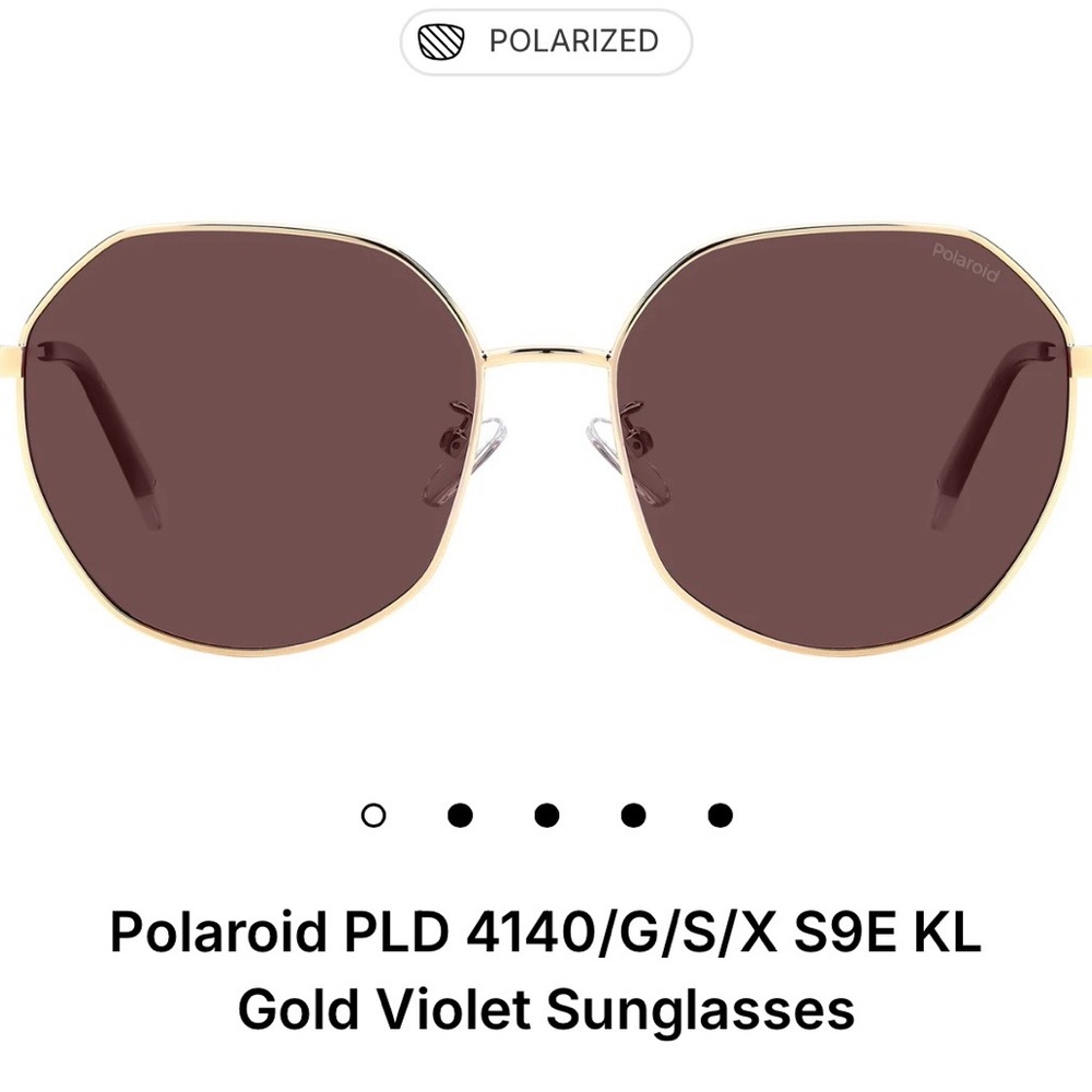 Polaroid Stylish Gold and Violet Sunglasses